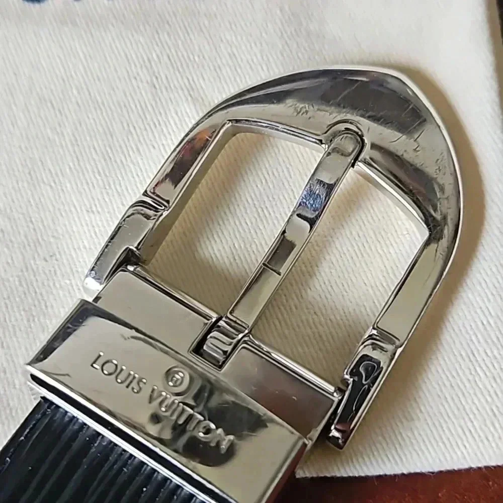 Louis Vuitton Saintulle Noir Epi Belt 104cm Fits Size 31 - 36 - Pre-owned